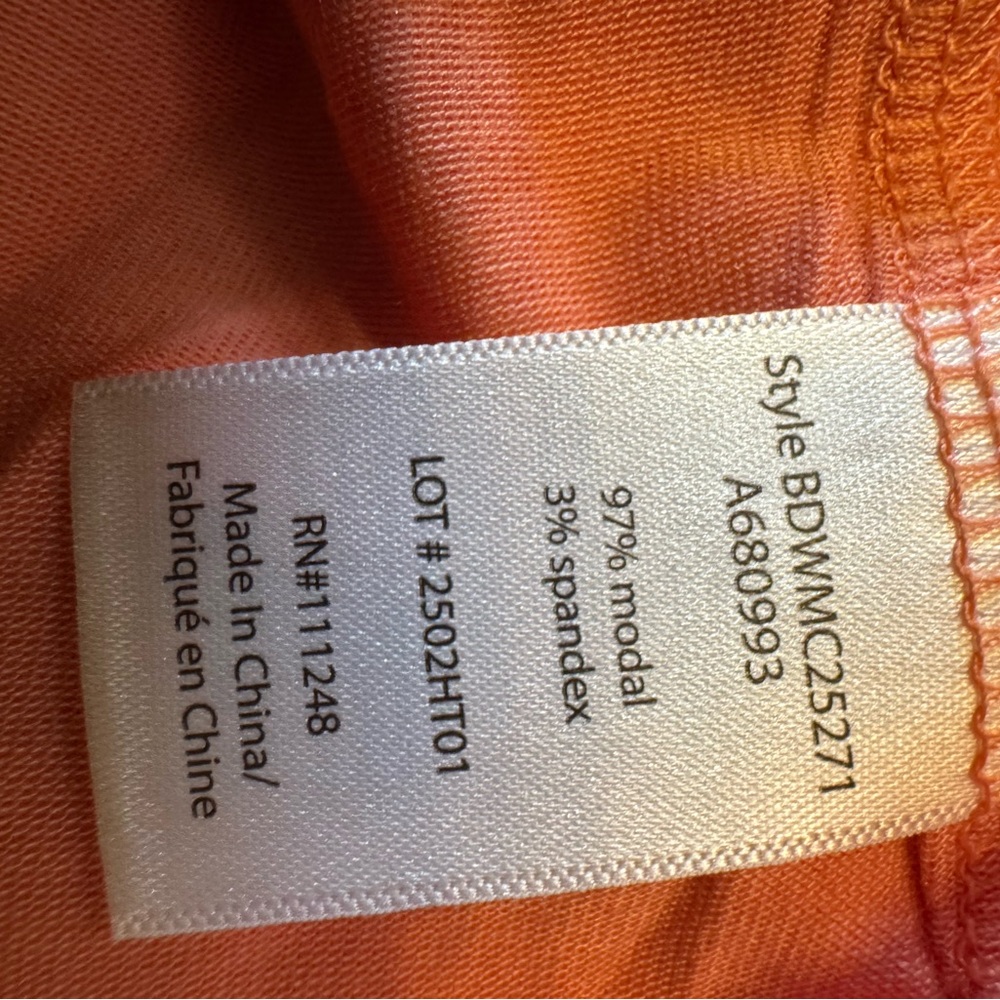 Barefoot Dreams Malibu Collection Modal Muscle Tee NWT Large Coral - Picture 4 of 4